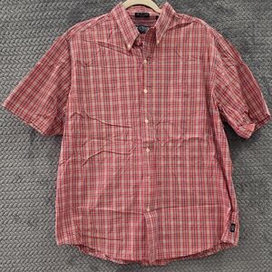 Chaps Red and White Button-Down Shirt